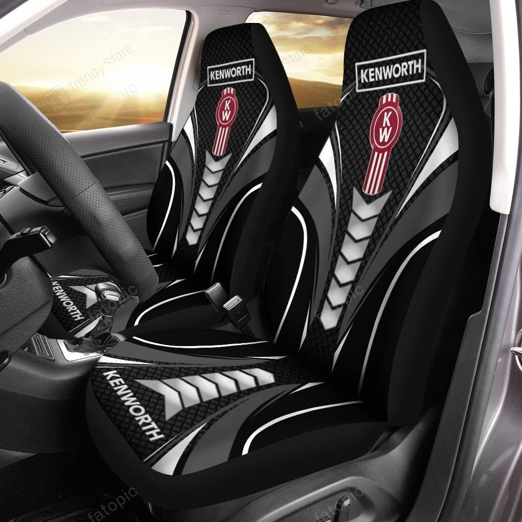 Kenworth Car Seat Cover (Set Of 2) Ver 1 (Black) 