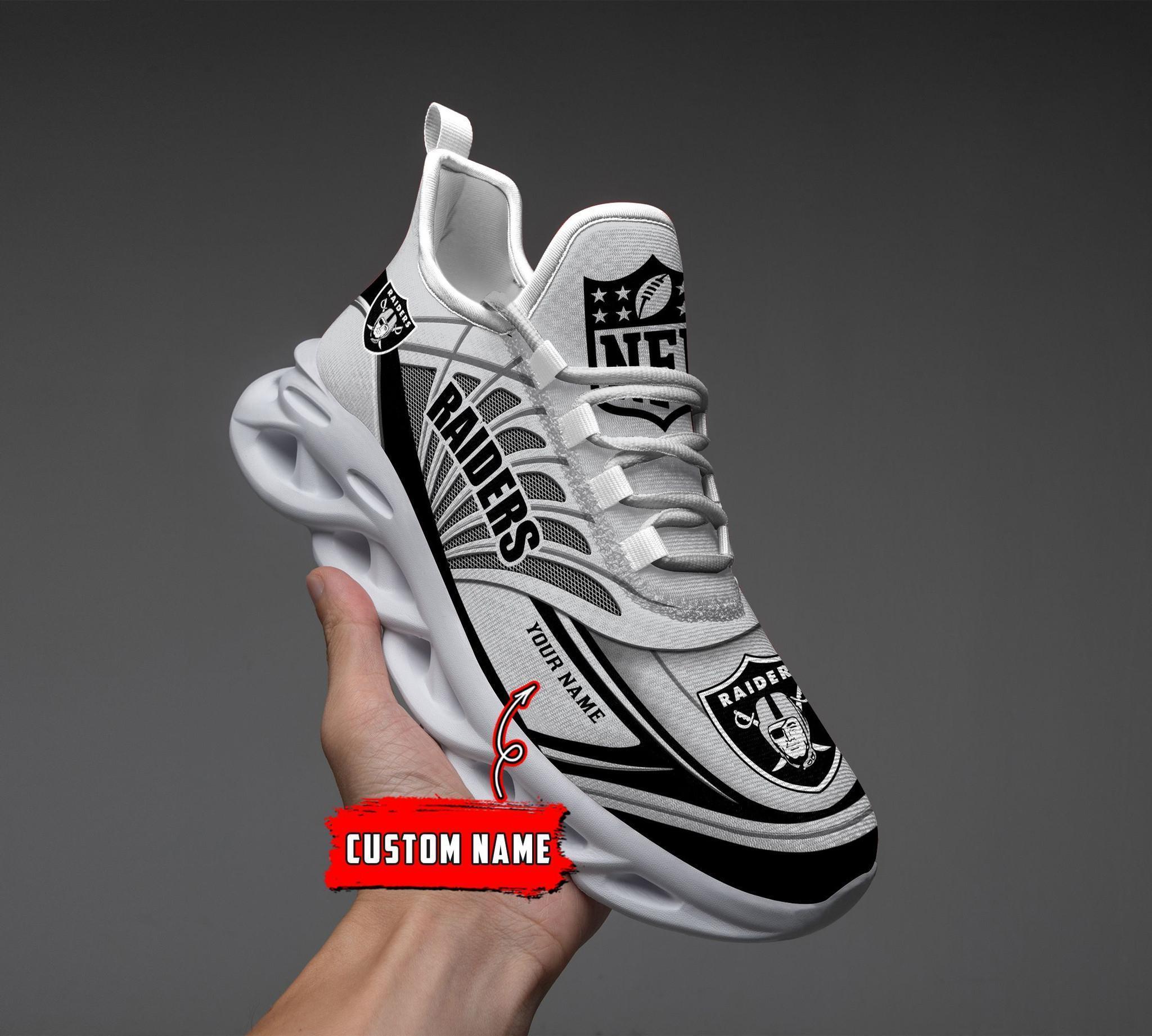 Las Vegas Raiders Black Max Soul Shoes 2025 Versions Custom Name 637