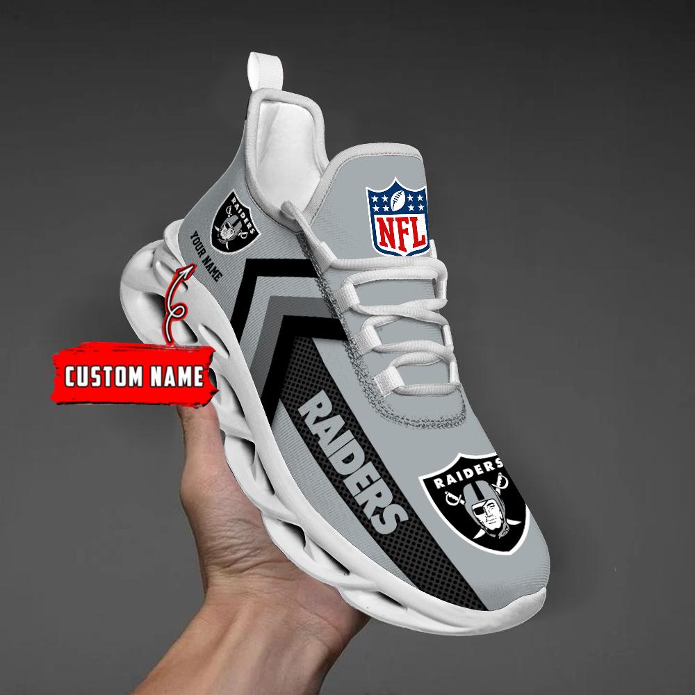 Las Vegas Raiders Black Max Soul Shoes 2025 Versions Custom Name 638