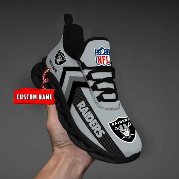 Las Vegas Raiders Black Max Soul Shoes 2025 Versions Custom Name 638