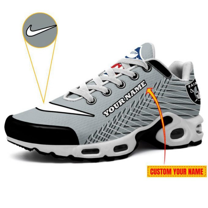 Las Vegas Raiders Custom Name Shoes Air Cushion Sneakers