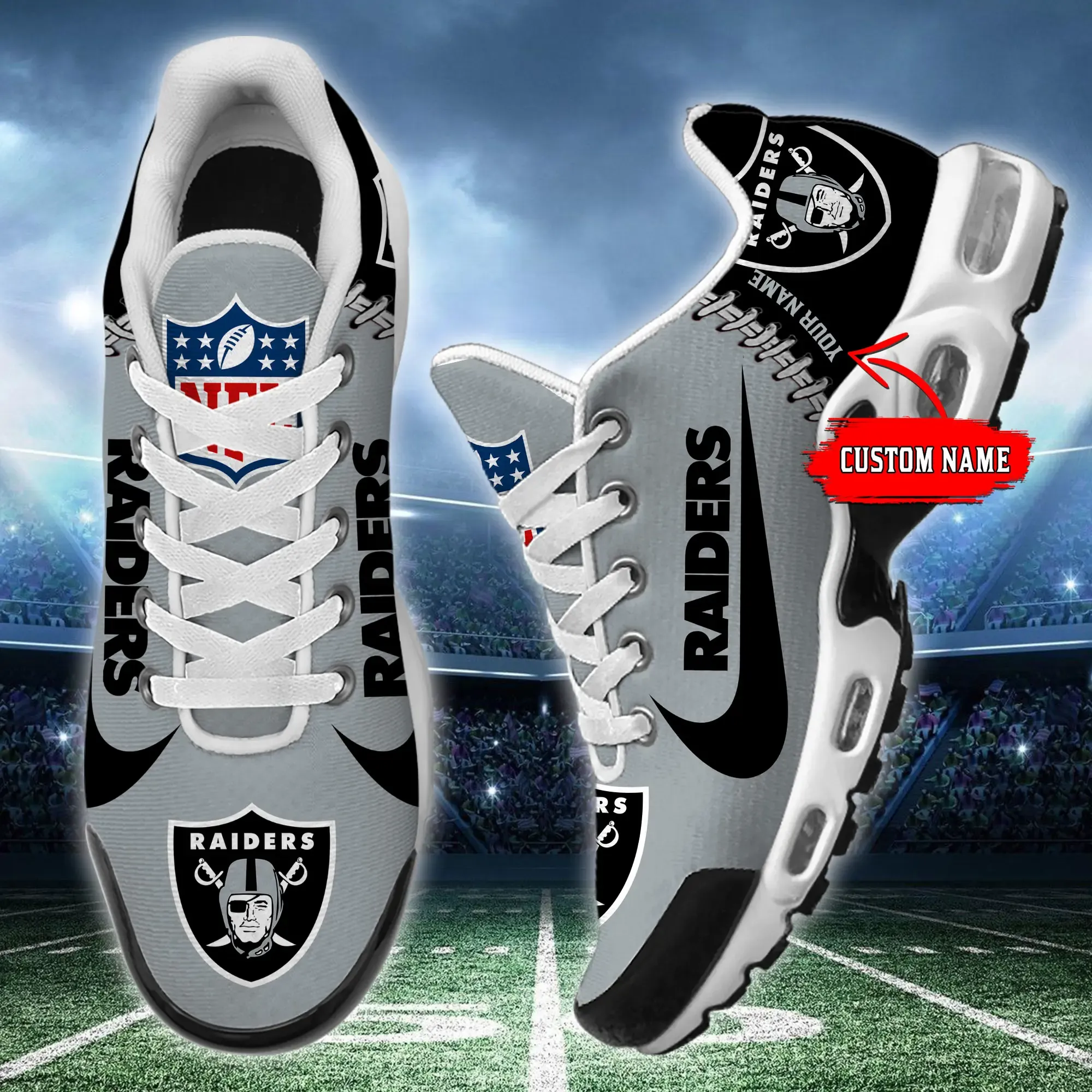 Las Vegas Raiders New Air Max Plus TN Shoes Air Cushion Sneaker 252LT-5373