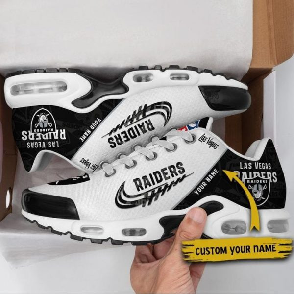 Las Vegas Raiders Personalized Name Team Mix Colors Wing Logo TN Air Max Shoes Air Cushion Sneakers