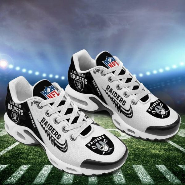 Las Vegas Raiders Personalized Name Team Mix Colors Wing Logo TN Air Max Shoes Air Cushion Sneakers