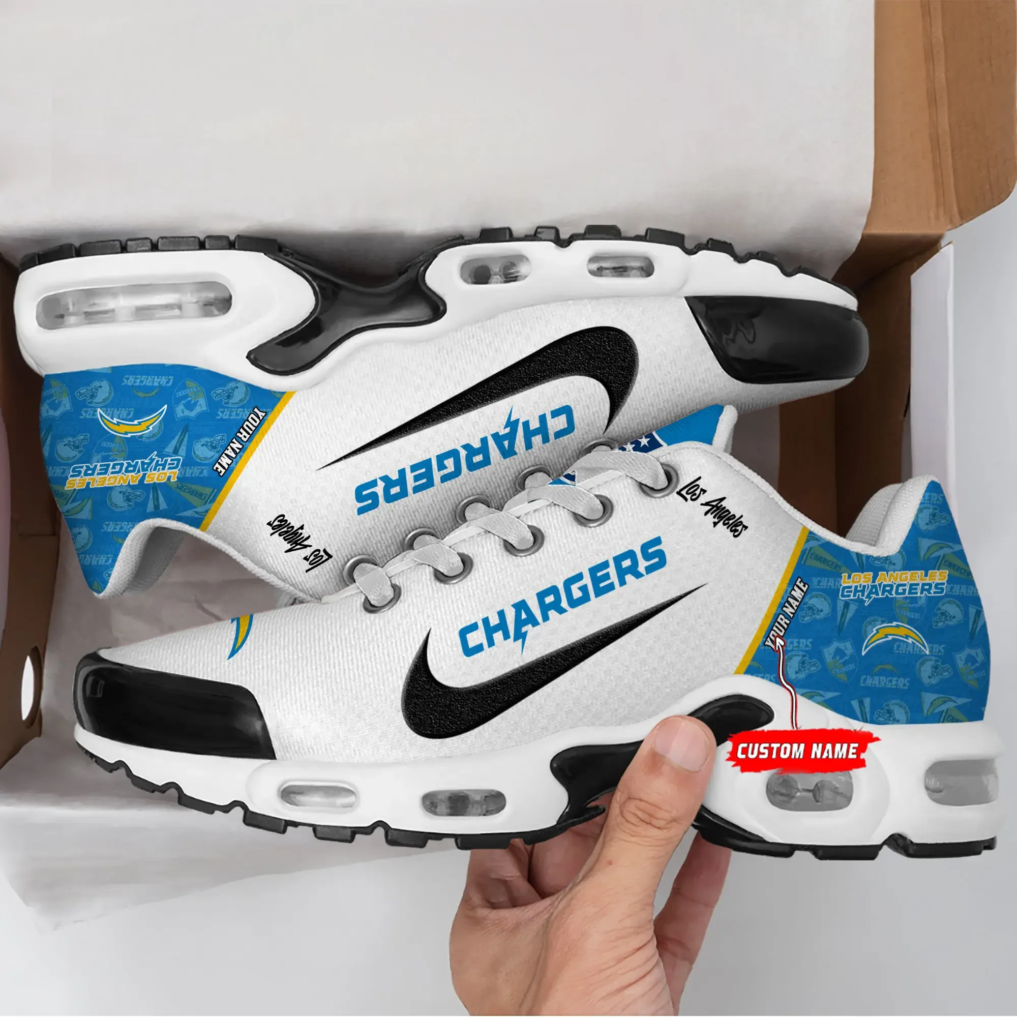 Los Angeles Chargers Personalized New Air Max Plus TN Shoes Air Cushion Sneaker 265VI-3524