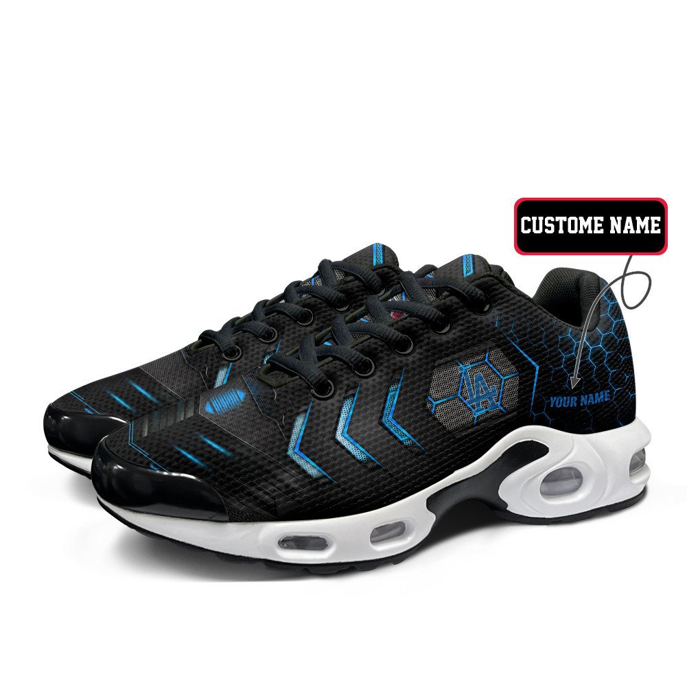 Los Angeles Dodgers Personalized Name Team Colors Arrow Line Beehive Pattern TN Shoes Air Cushion Sneakers