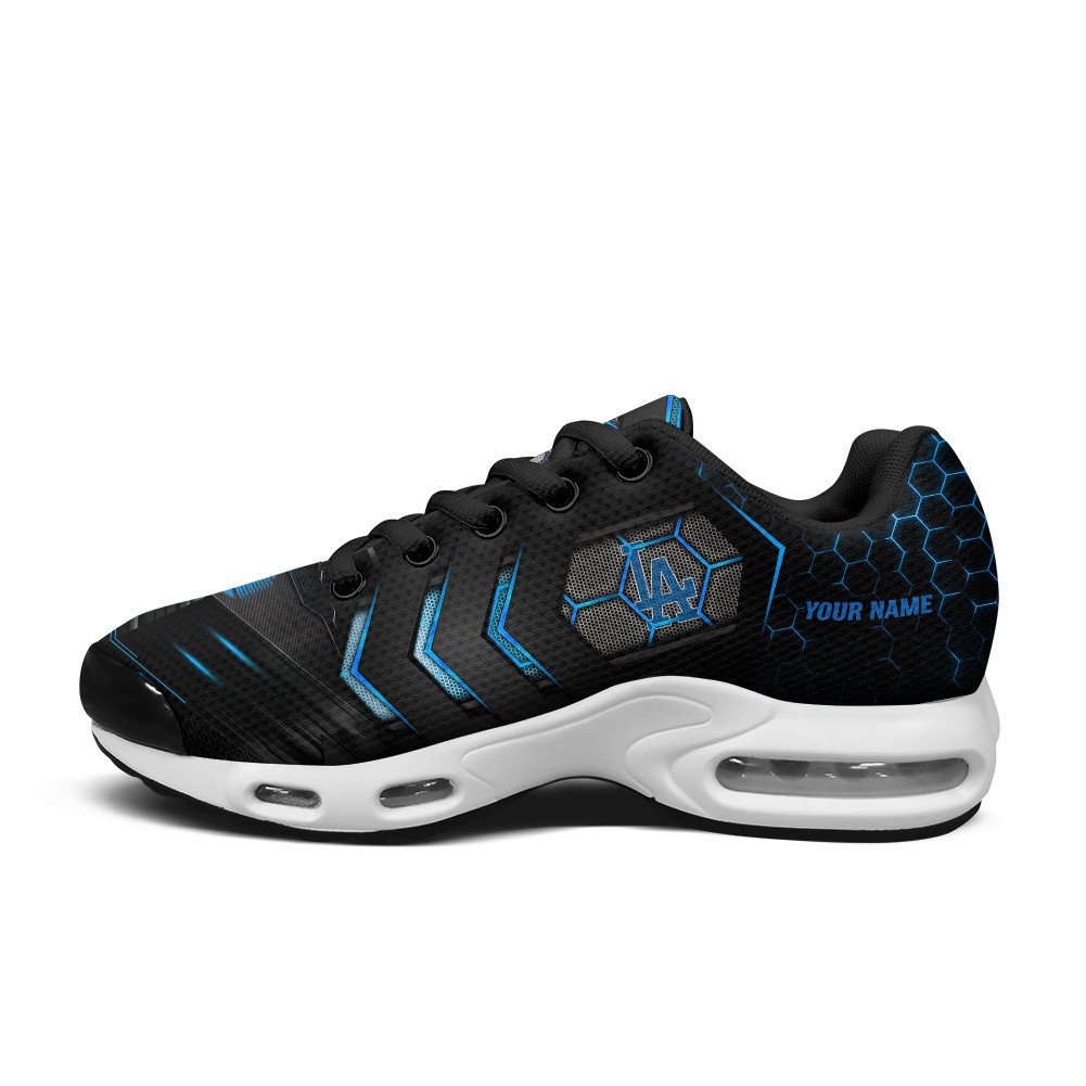 Los Angeles Dodgers Personalized Name Team Colors Arrow Line Beehive Pattern TN Shoes Air Cushion Sneakers