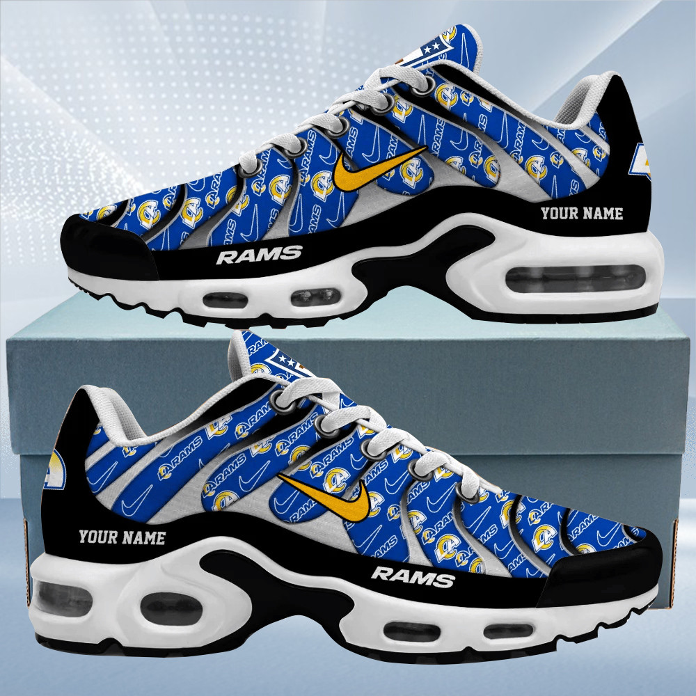 Los Angeles Rams Personalized Name Team Mix Colors V5 TN Air Max Shoes Air Cushion Sneakers