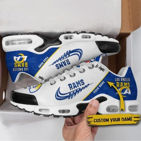 Los Angeles Rams Personalized Name Team Mix Colors Wing Logo TN Air Max Shoes Air Cushion Sneakers