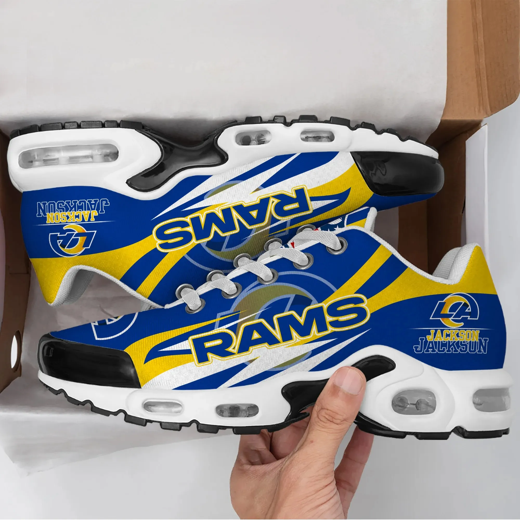 Los Angeles Rams Personalized New Air Max Plus TN Shoes Air Cushion Sneaker 641KJ-8107