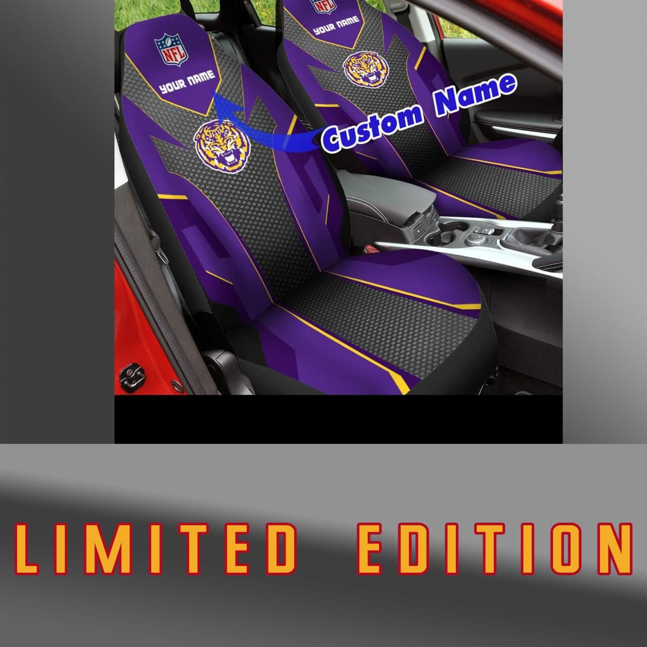 LSU Tigers football Custom Car Seat Covers (SET OF 2)