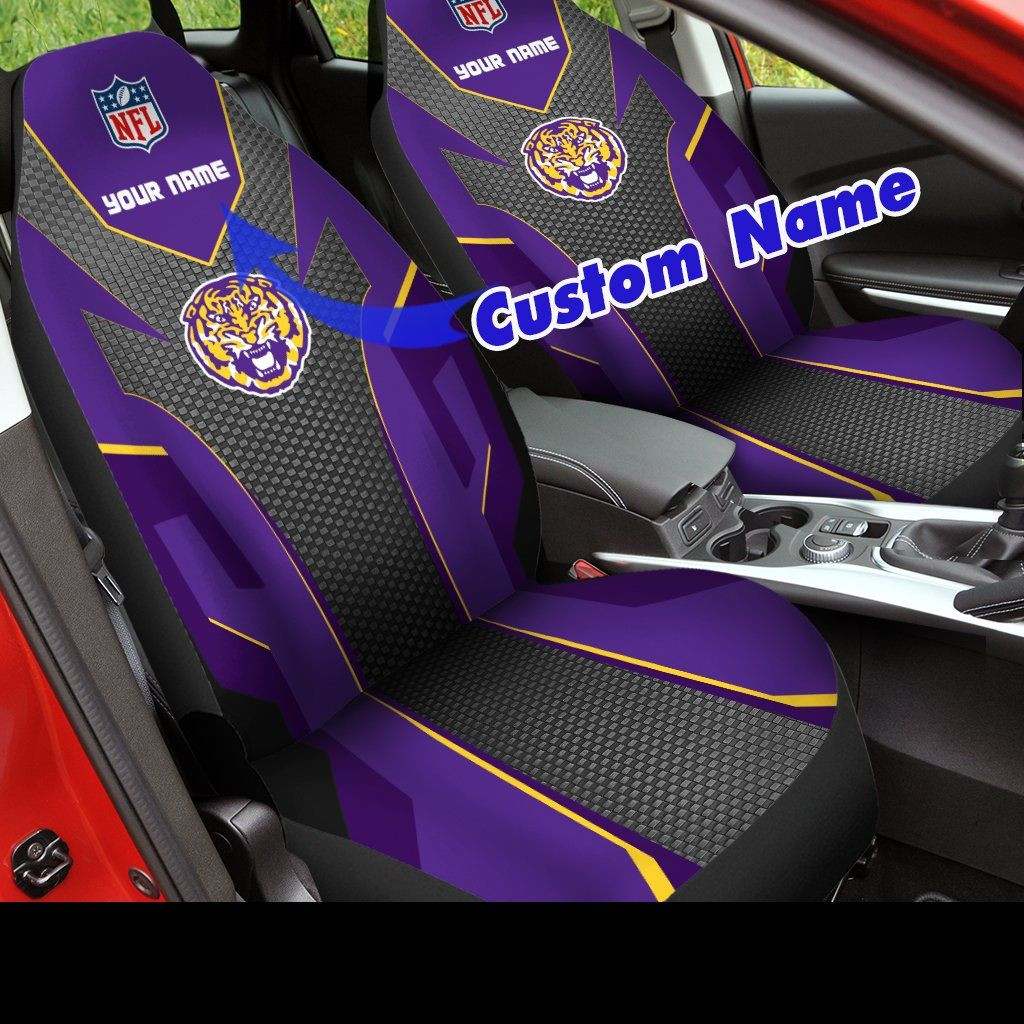 LSU Tigers football Custom Car Seat Covers (SET OF 2)