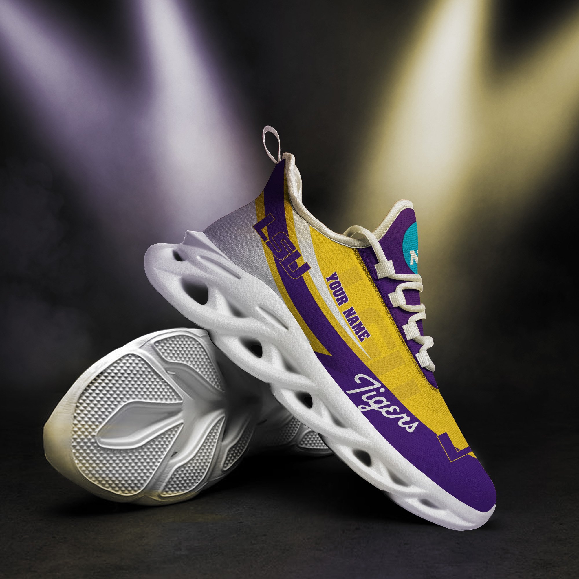 LSU TIGERS White Max Soul Shoes 2025 Versions Custom Your Name, Sports Gift For Fan PH019