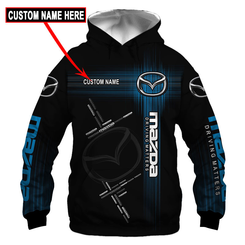 Mazda Tshirt, sweatshirt, Polo, Hawaiian, Hoodie 3D Apparel Full Printing Custom Name 