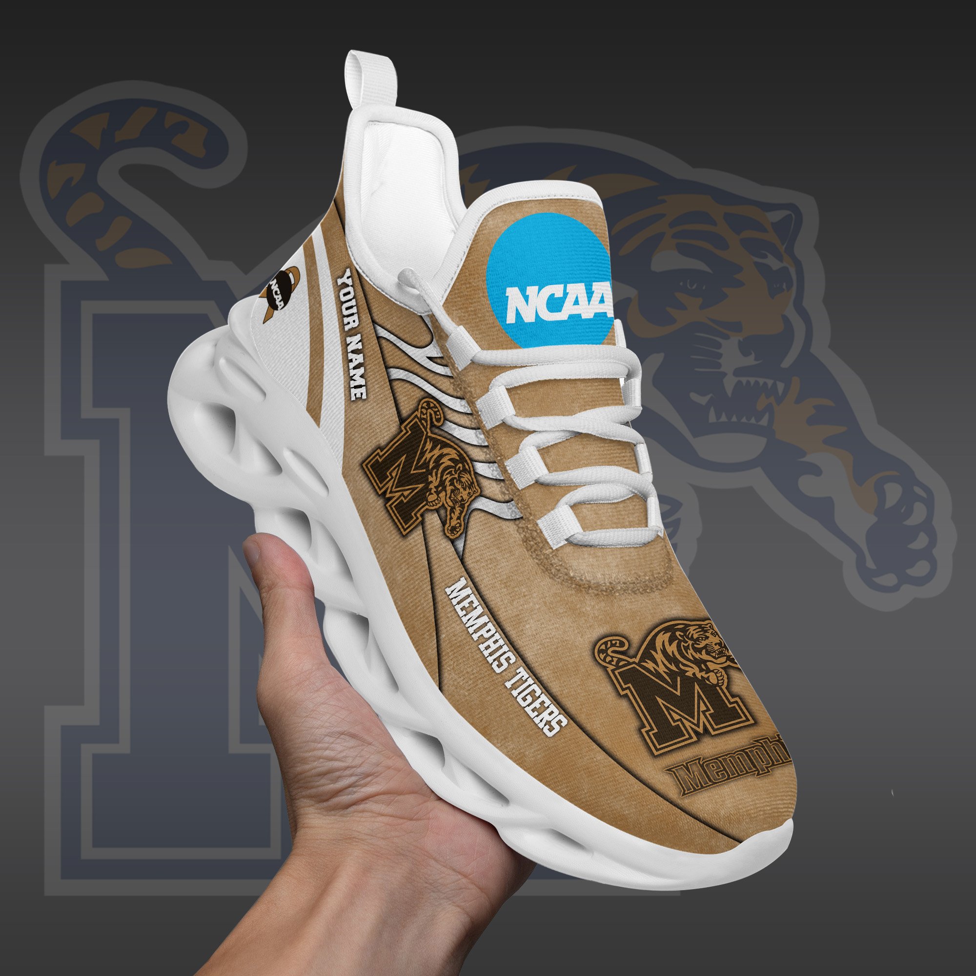 Memphis Tigers Black Max Soul Shoes 2025 Versions Custom Your Name And Number 312