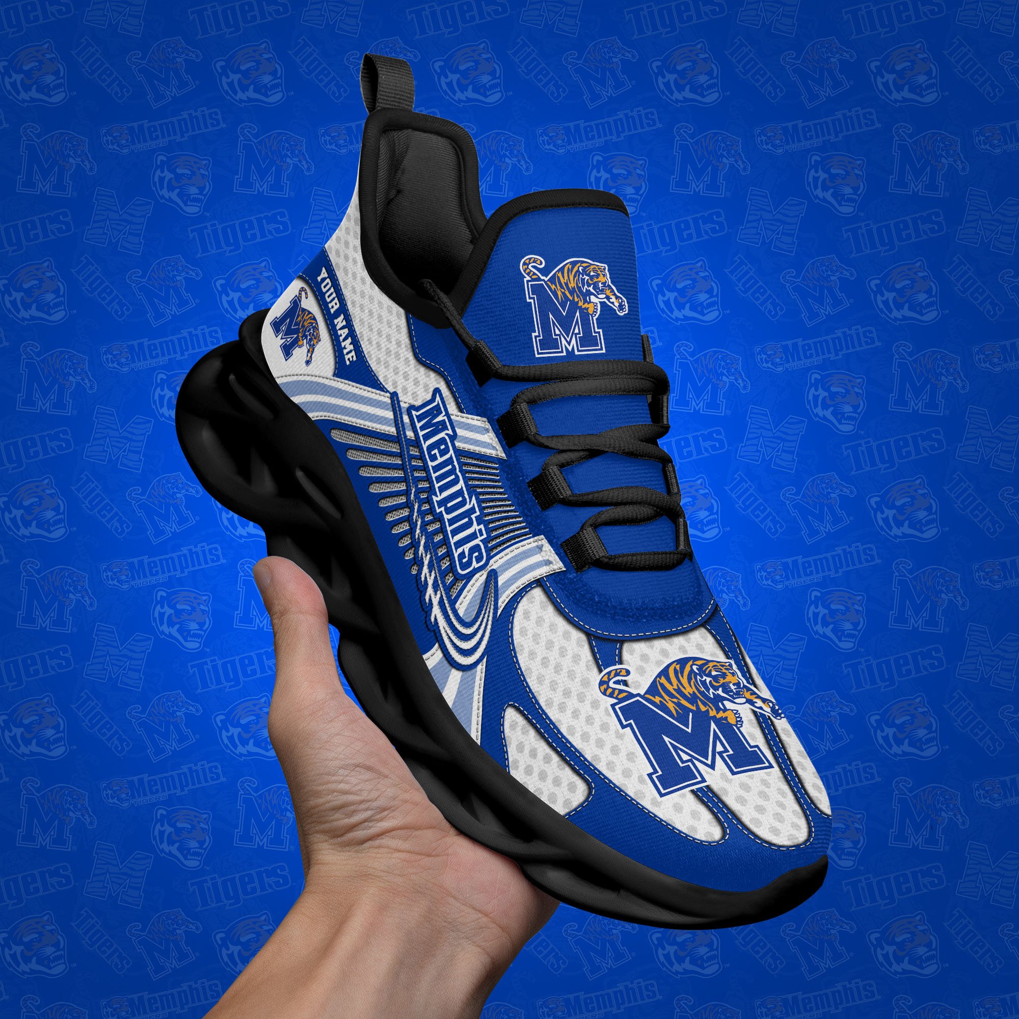 Memphis Tigers Clunky Sneakers Custom Your Name, Sport Sneakers, Sport Gifts For Fan, Gifts For Him