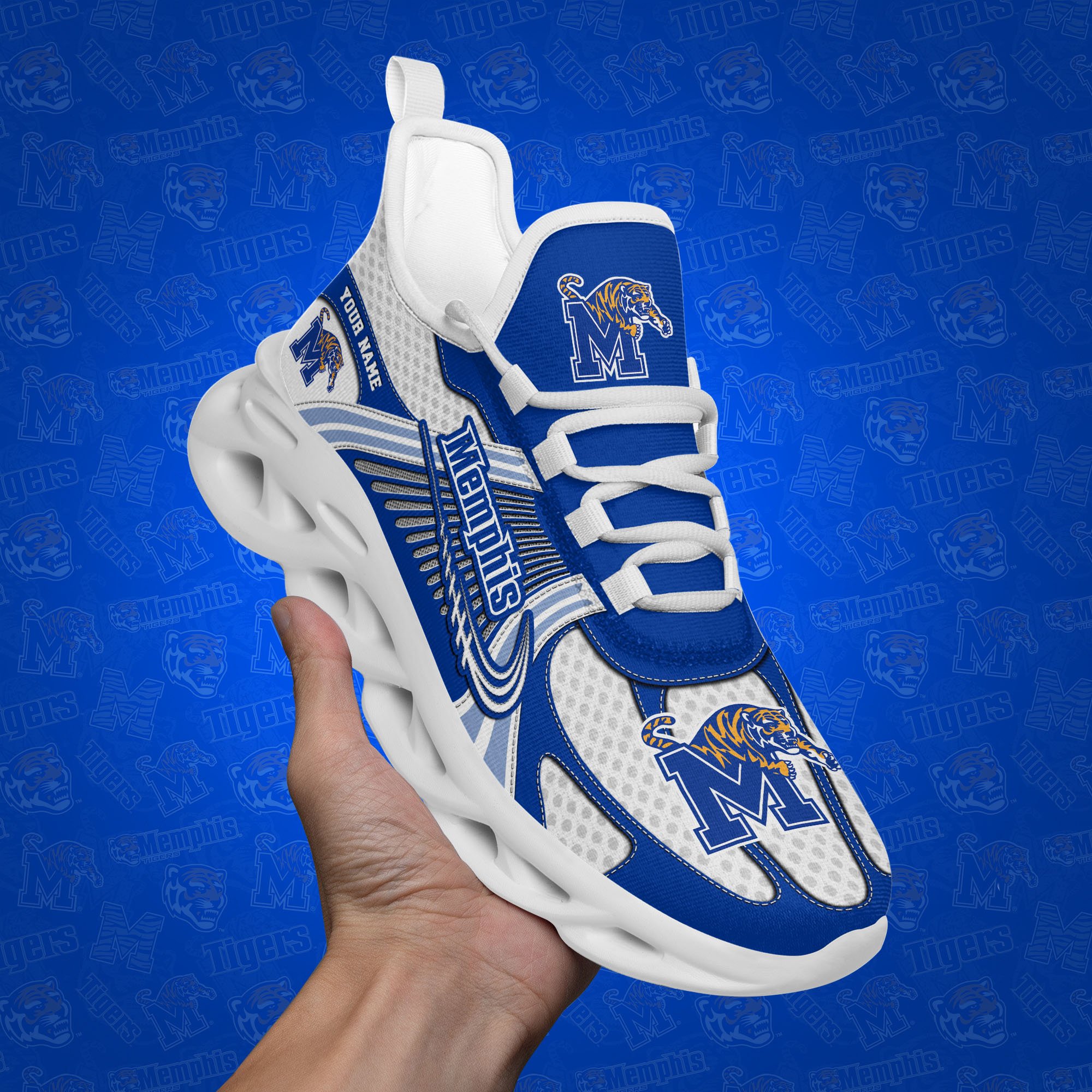 Memphis Tigers Clunky Sneakers Custom Your Name, Sport Sneakers, Sport Gifts For Fan, Gifts For Him
