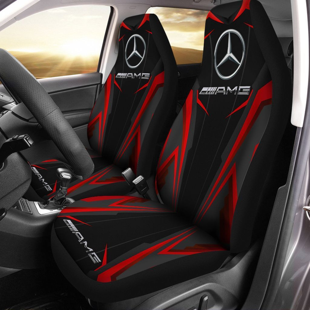 Mercedes-AMG Car Seat Cover (Set of 2) Ver 2 (Red) 