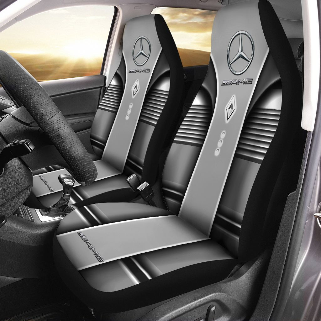 Mercedes Benz AMG  Car Seat Cover (Set of 2) Ver 1 (Grey) 
