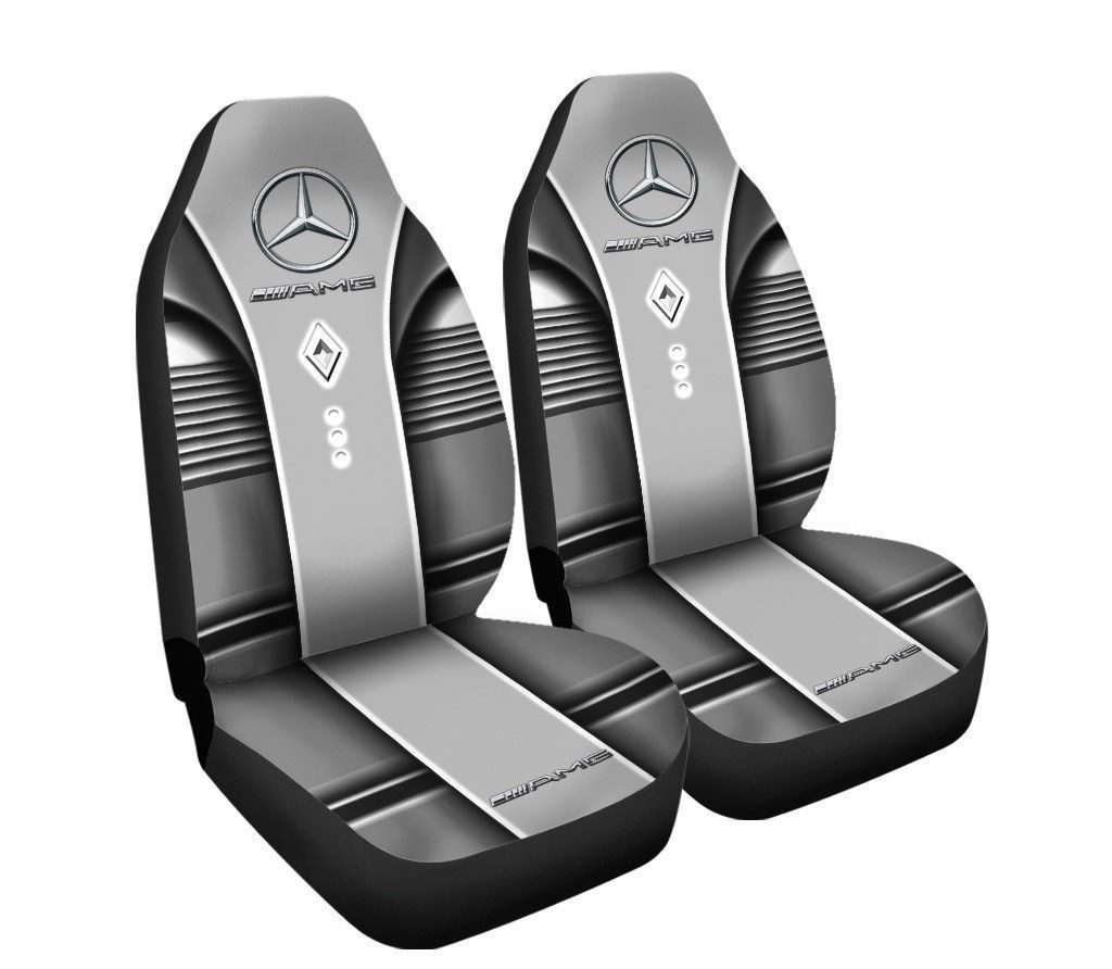 Mercedes Benz AMG Car Seat Cover (Set of 2) Ver 1 (Grey)