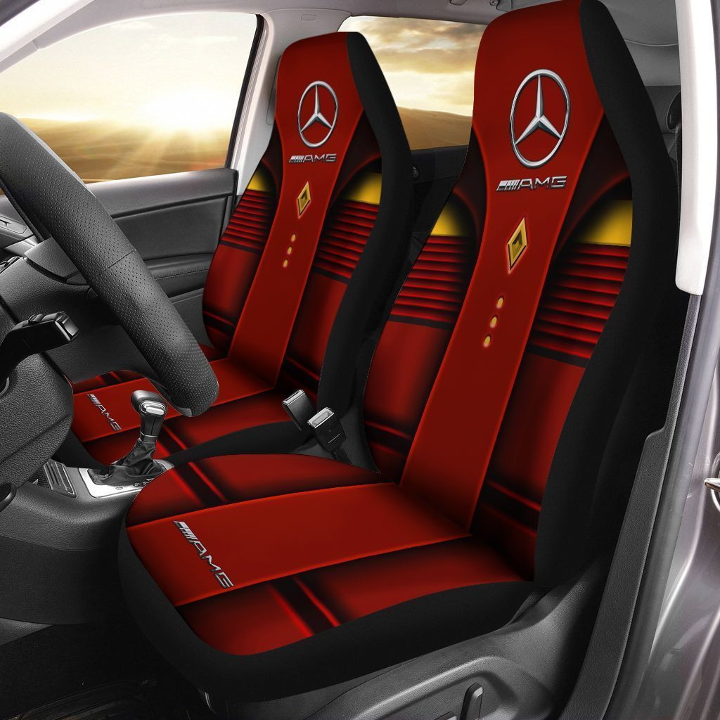Mercedes Benz AMG  Car Seat Cover (Set of 2) Ver 1 (Red) 