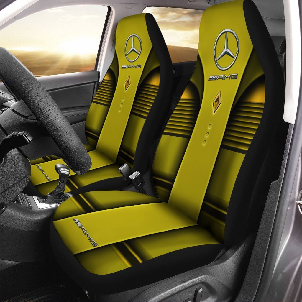 Mercedes Benz AMG  Car Seat Cover (Set of 2) Ver 1 (Yellow) 