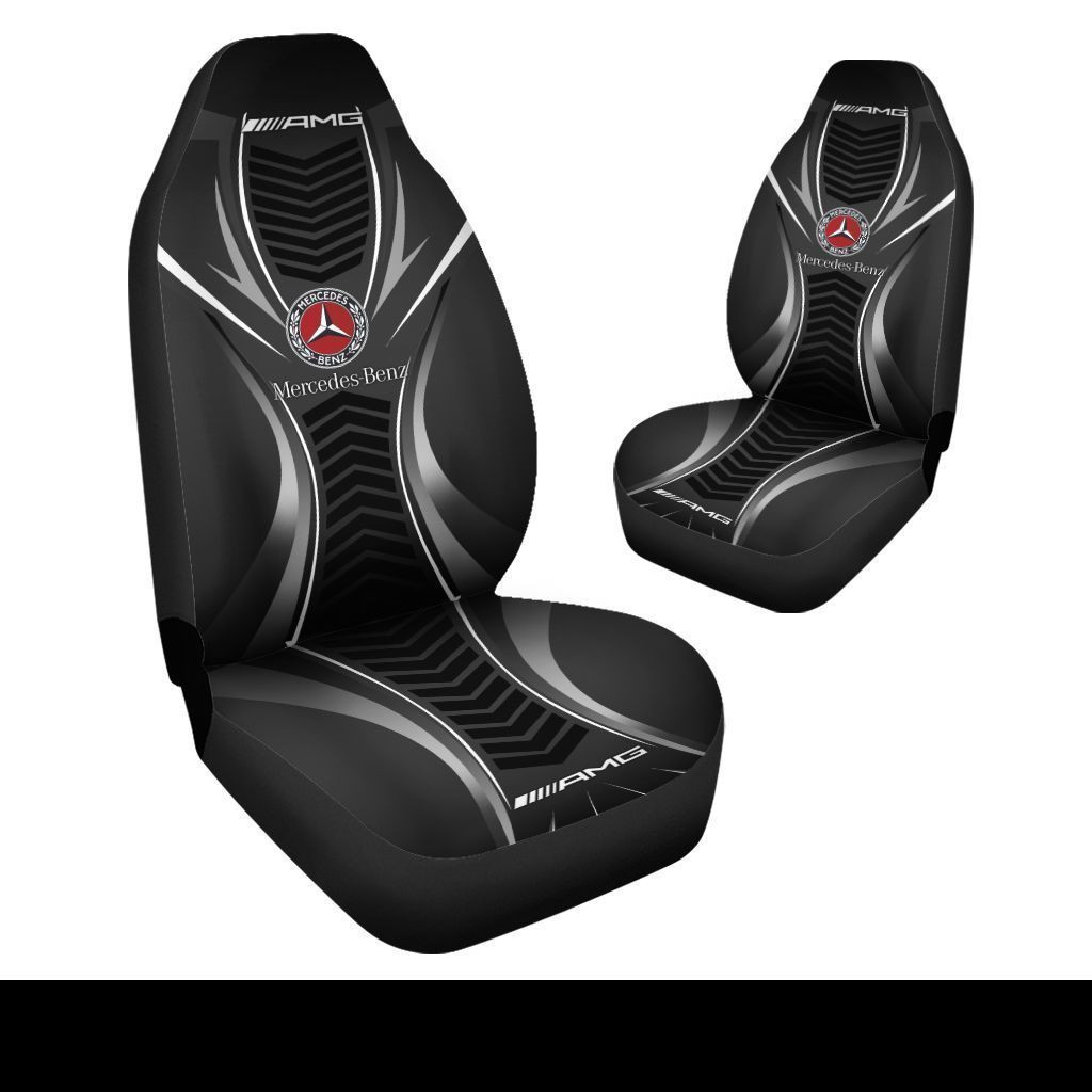 Mercedes Benz AMG Car Seat Cover (Set of 2) Ver2 (Black)