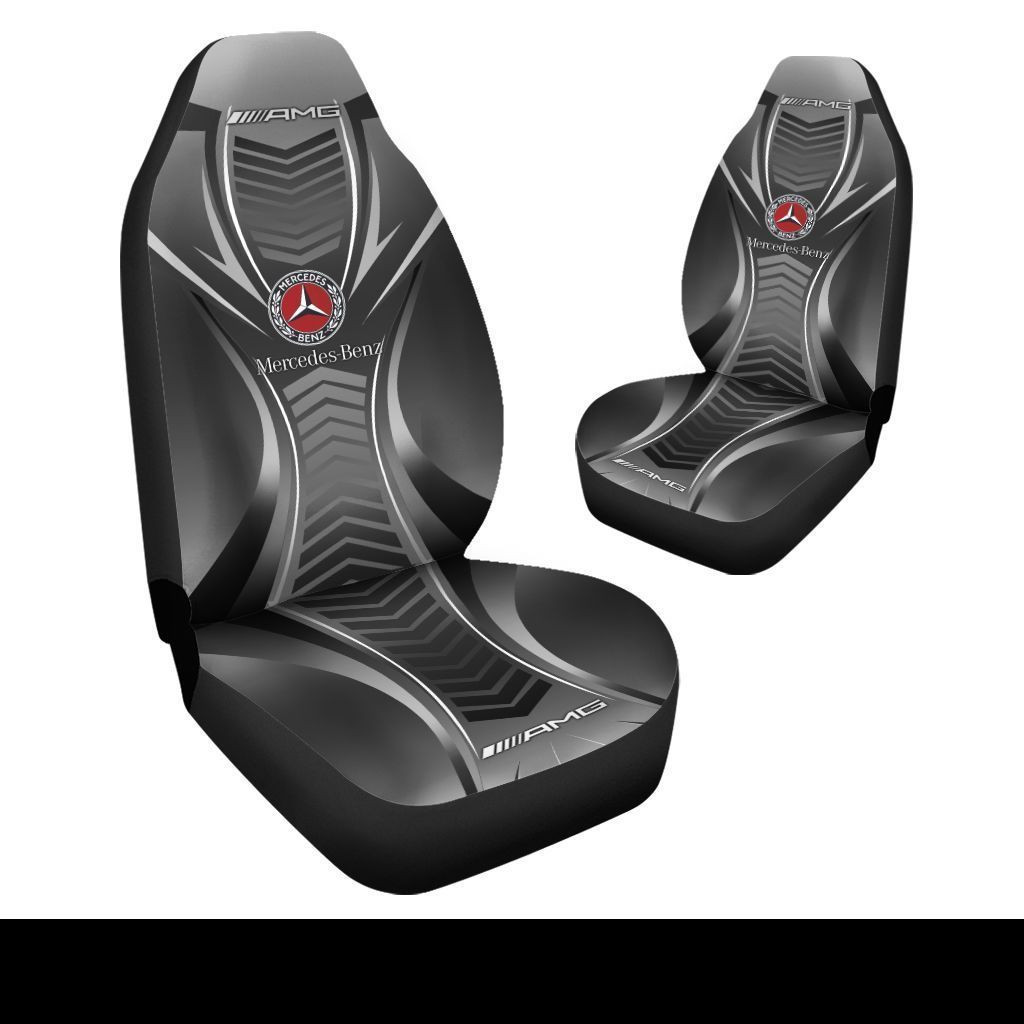 Mercedes Benz AMG Car Seat Cover (Set of 2) Ver2 (Grey)