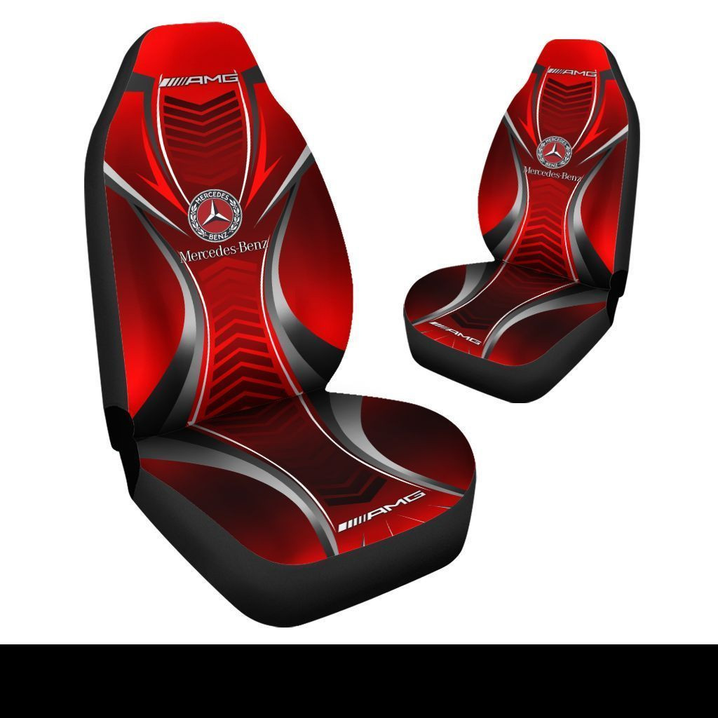 Mercedes Benz AMG Car Seat Cover (Set of 2) Ver2 (Red)