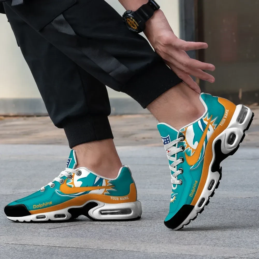 Miami Dolphins Personalized Name Team Mix Colors V1 TN Shoes Air Cushion Sneakers
