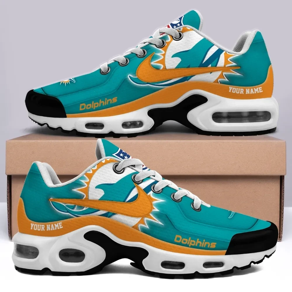 Miami Dolphins Personalized Name Team Mix Colors V1 TN Shoes Air Cushion Sneakers