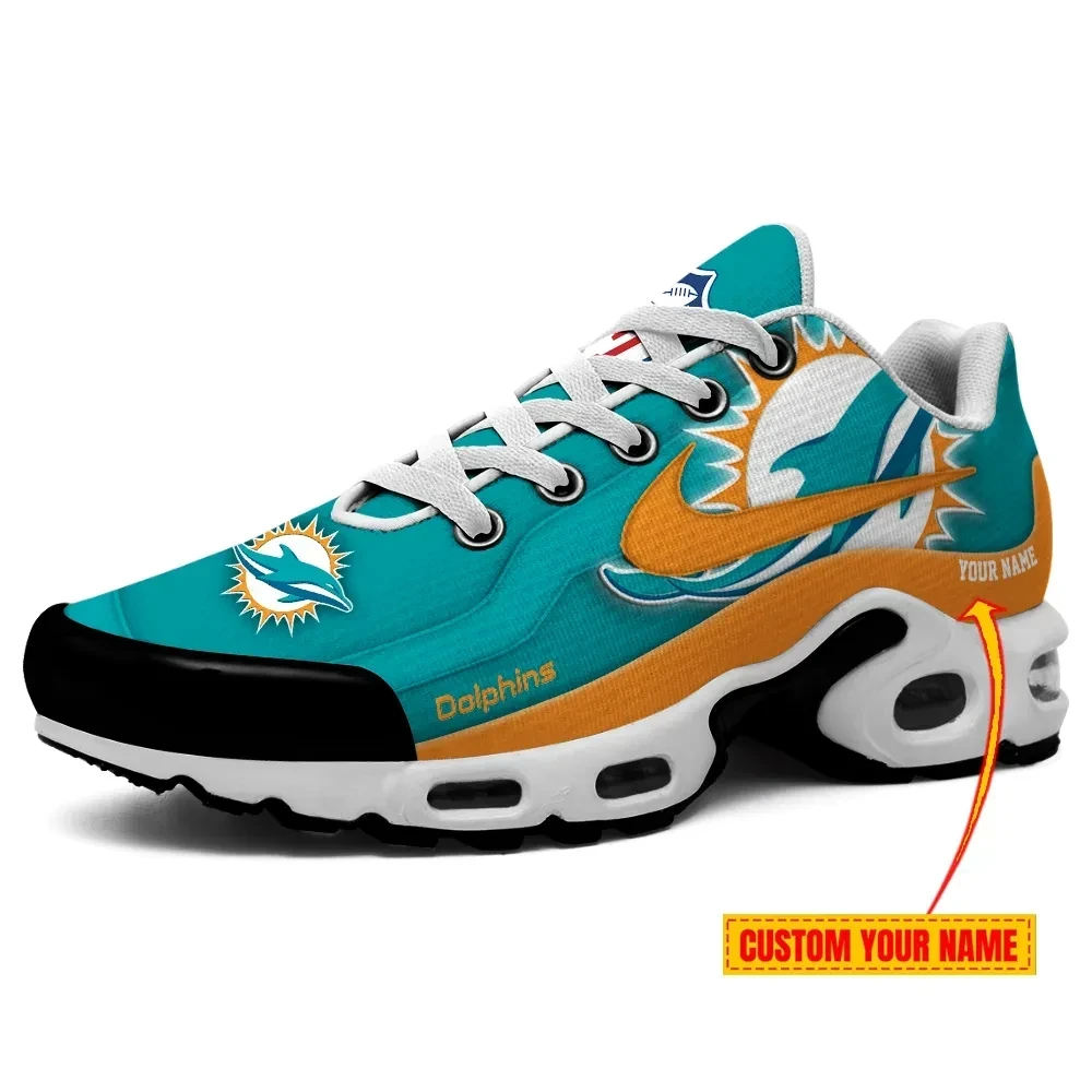Miami Dolphins Personalized Name Team Mix Colors V1 TN Shoes Air Cushion Sneakers