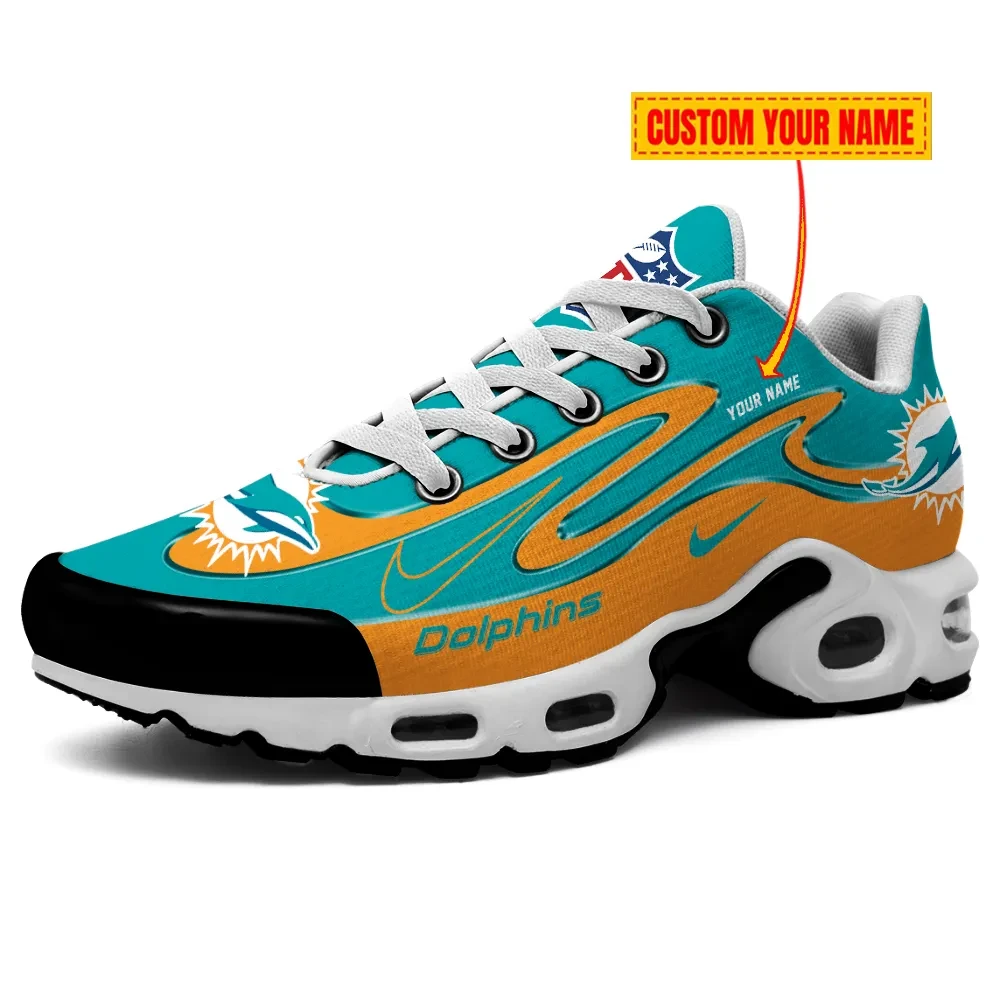 Miami Dolphins Personalized Name Team Mix Colors V2 TN Air Max Shoes Air Cushion Sneakers