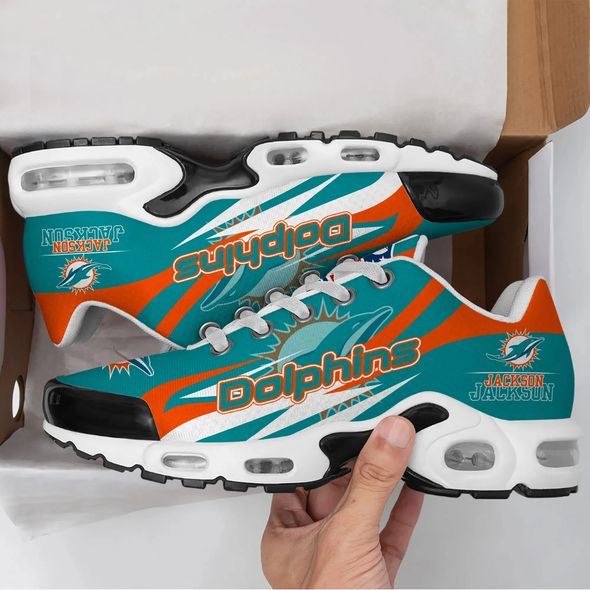 Miami Dolphins Personalized New Air Max Plus TN Shoes Air Cushion Sneaker 942YP-9613