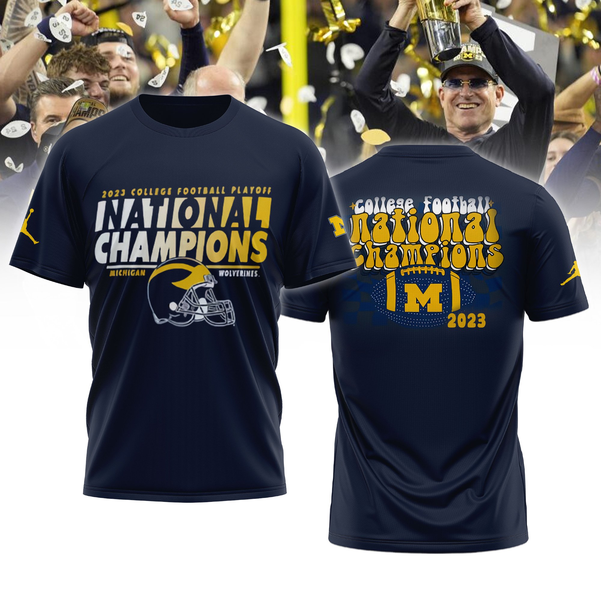 Michigan College Football National CHAMPIONS Tshirt v2 