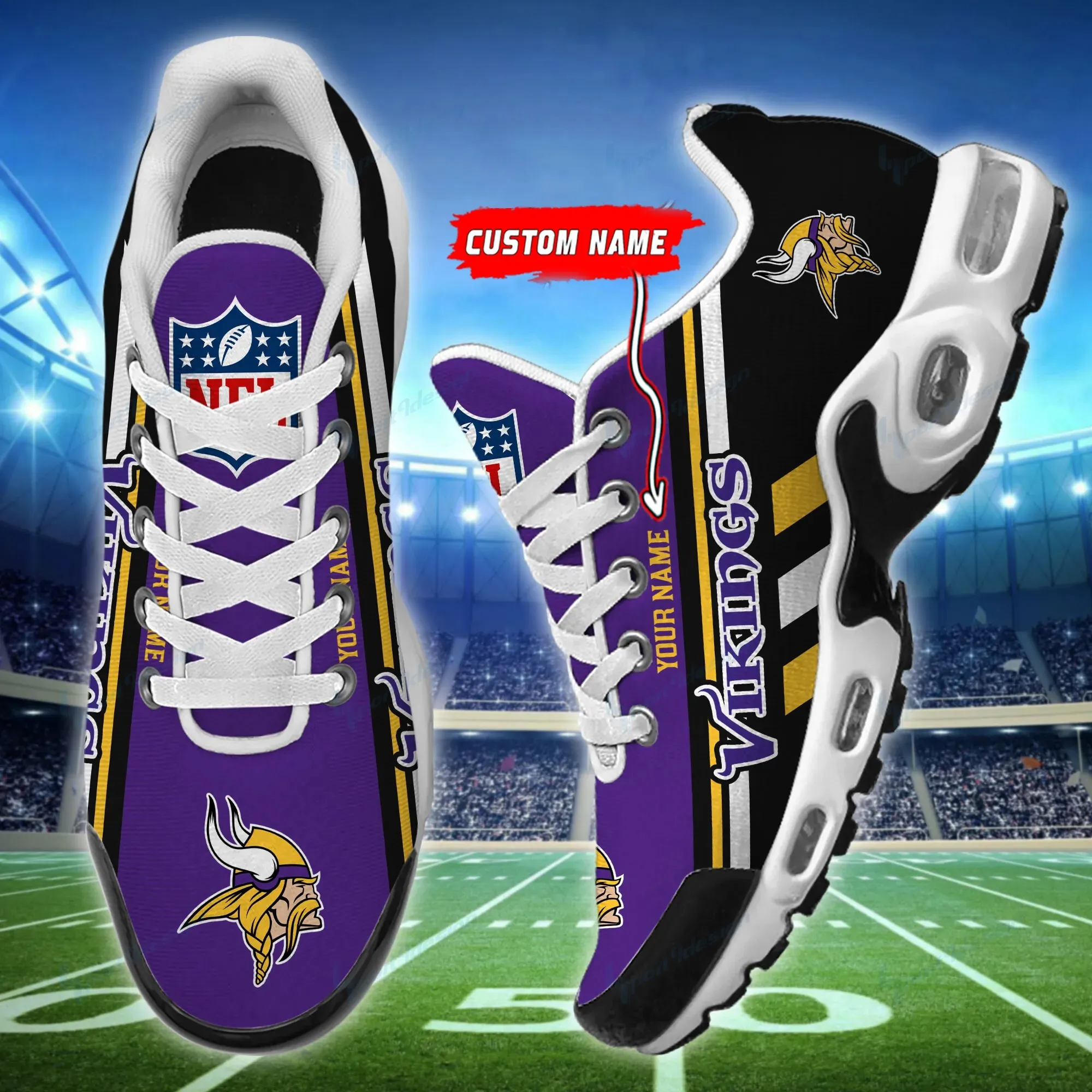 Minnesota Vikings Personalized New Air Max Plus TN Shoes Air Cushion Sneaker 679YD-8772