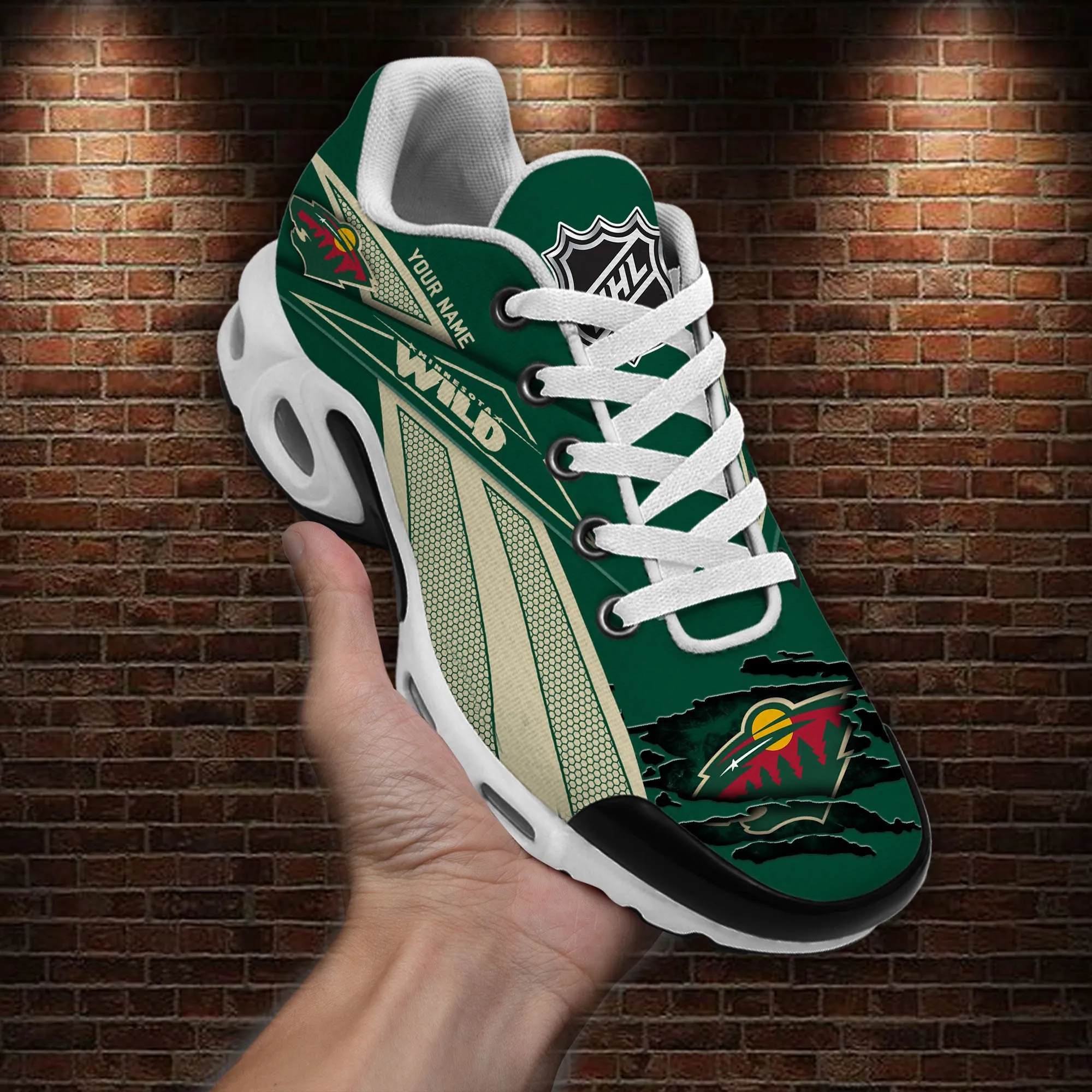 Minnesota Wild Sport Team TN Air Max Shoes Air Cushion Sneakers 304JD-8539