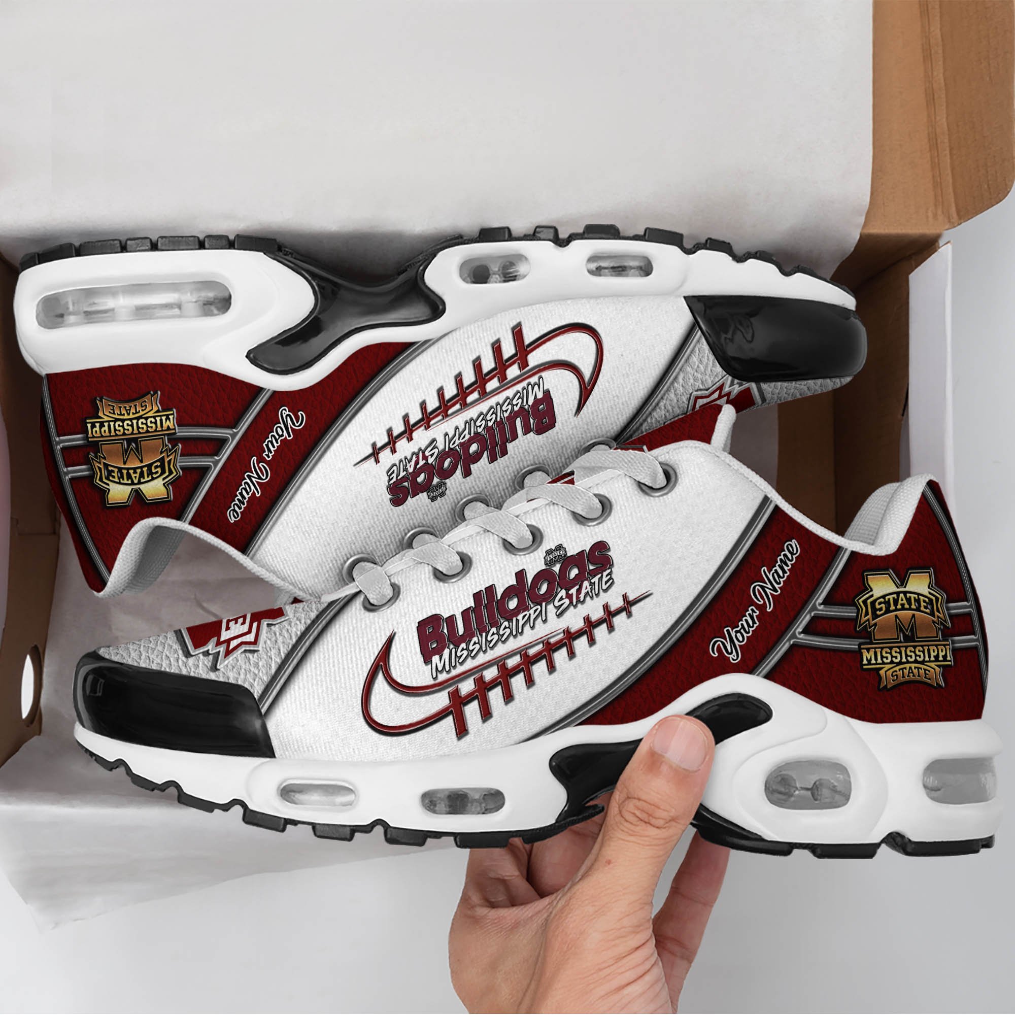 Mississippi State Bulldogs TN Shoes 2025 Version Custom Your Name, Football Team Shoes, Football Shoes For Fans, Sport Gifts, Gifts For Lovers ETHY