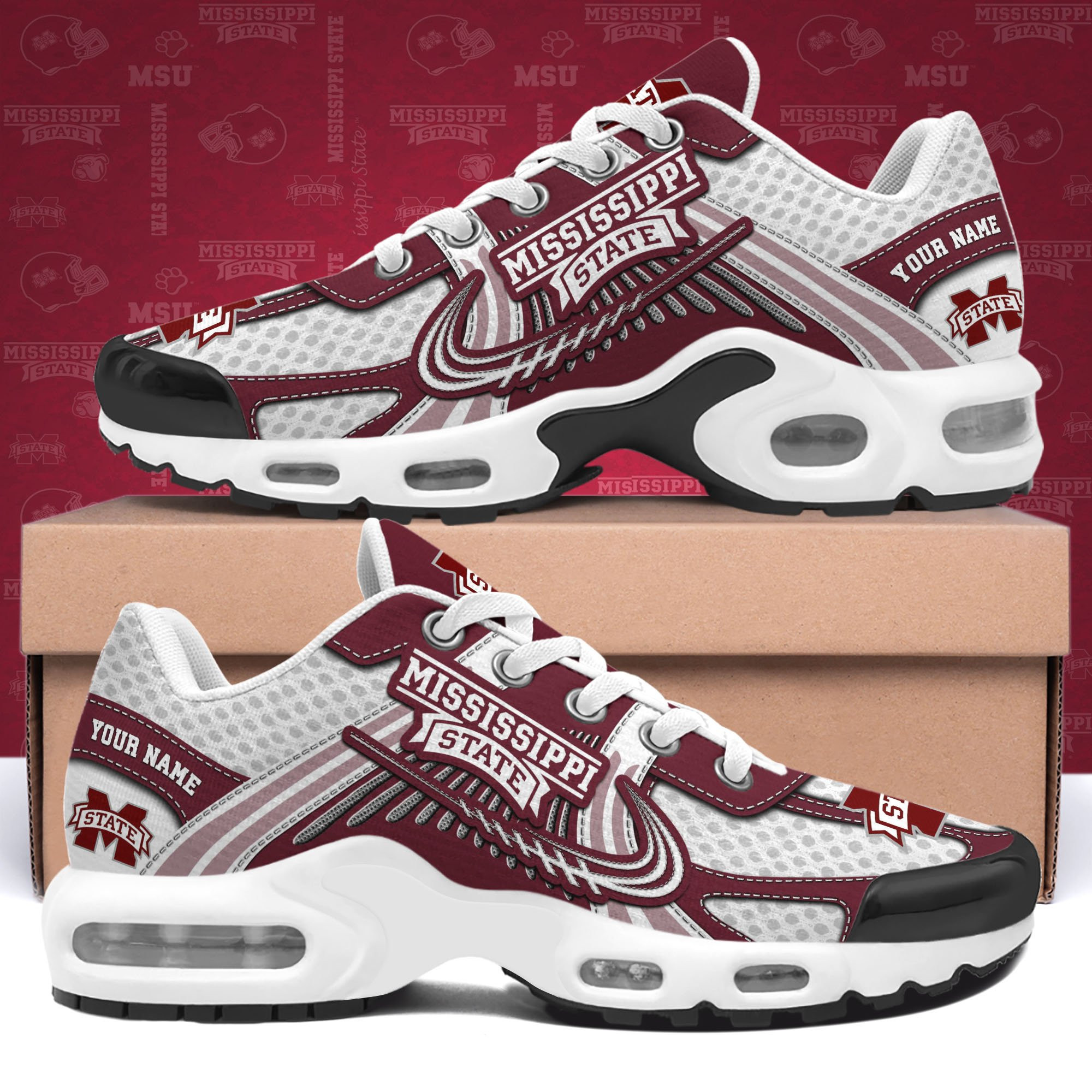 Mississippi State Bulldogs TN Shoes Custom Your Name, Sport Shoes 