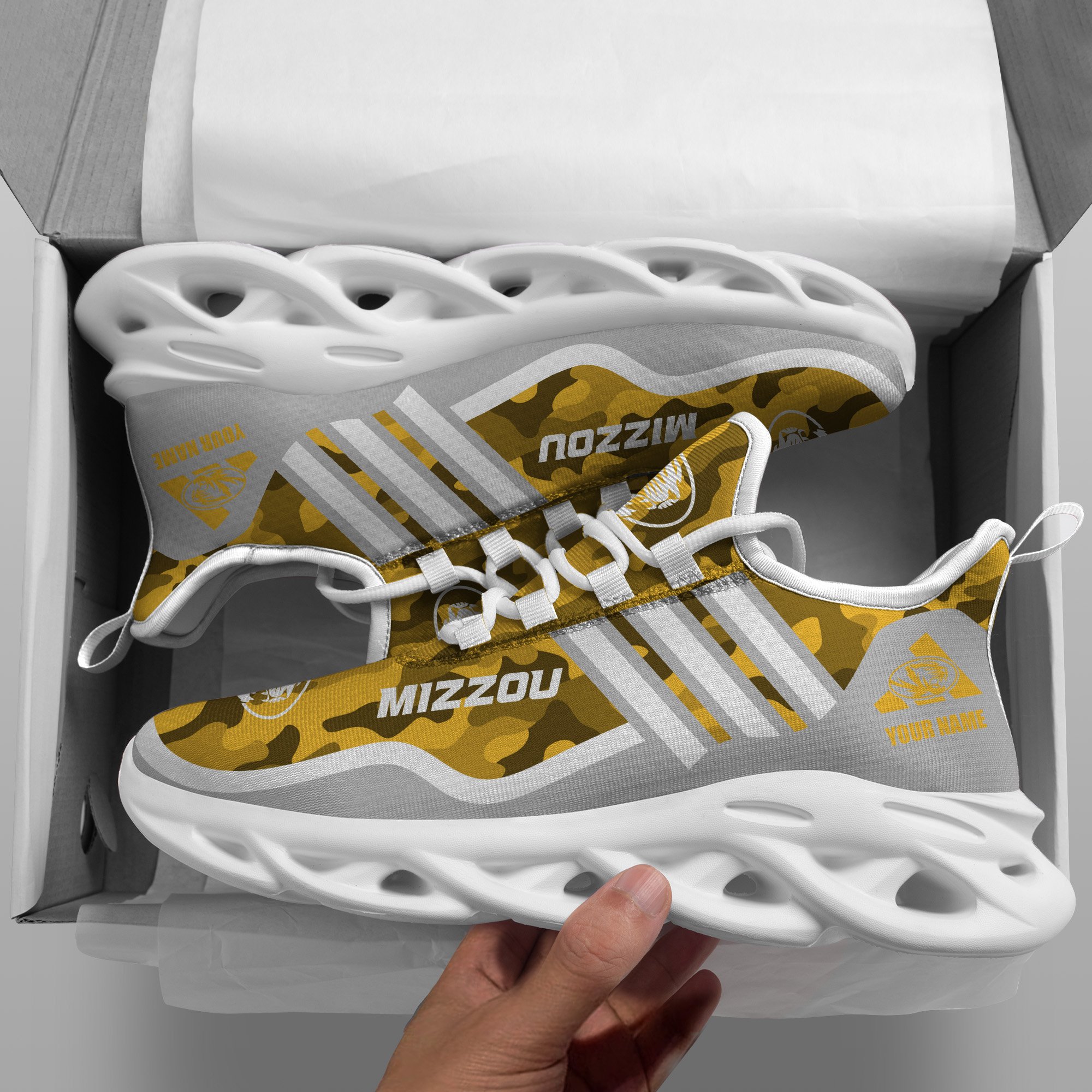 Missouri Tigers Black Max Soul Shoes 2025 Versions Custom Name 466
