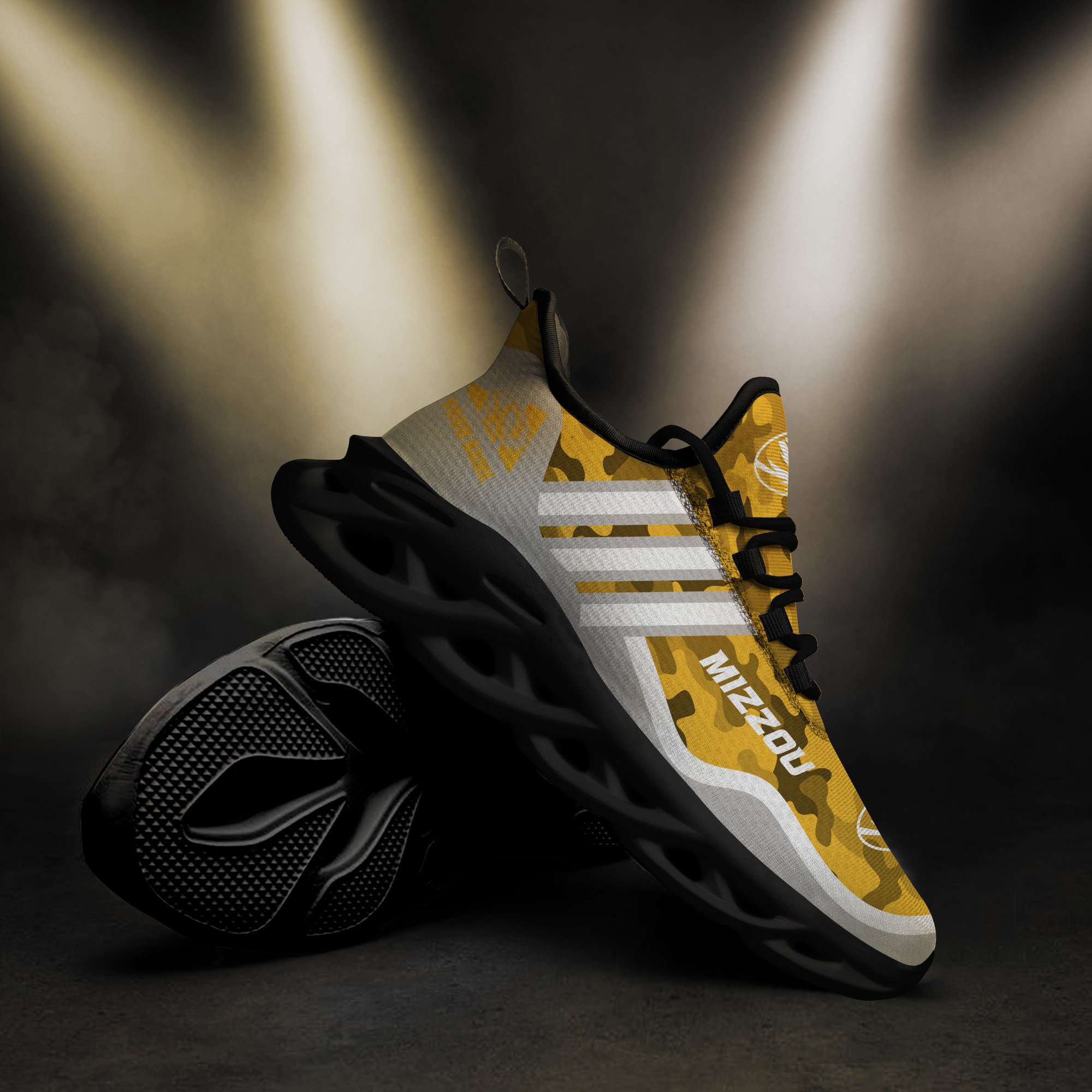 Missouri Tigers Black Max Soul Shoes 2025 Versions Custom Name 466