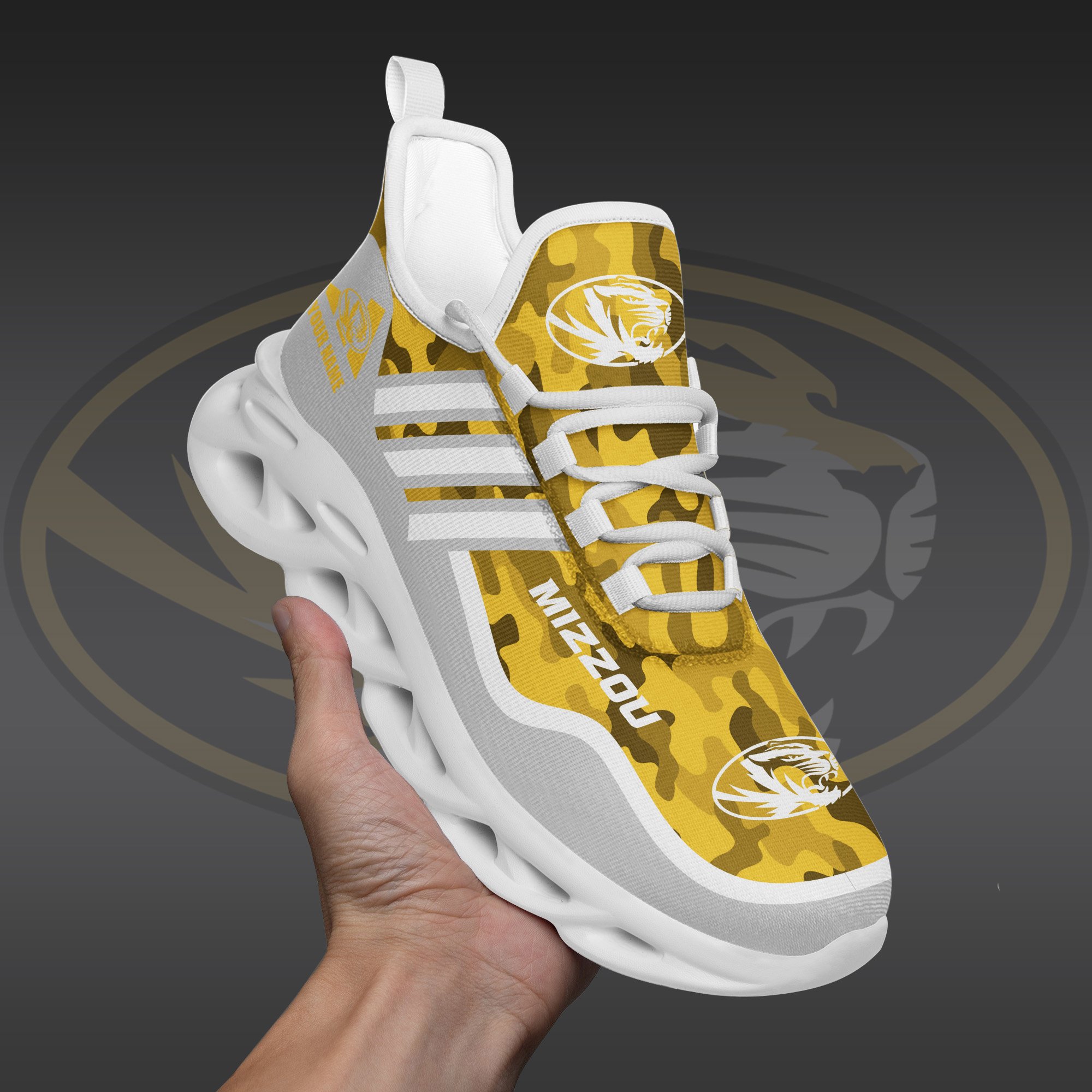 Missouri Tigers Black Max Soul Shoes 2025 Versions Custom Name 466