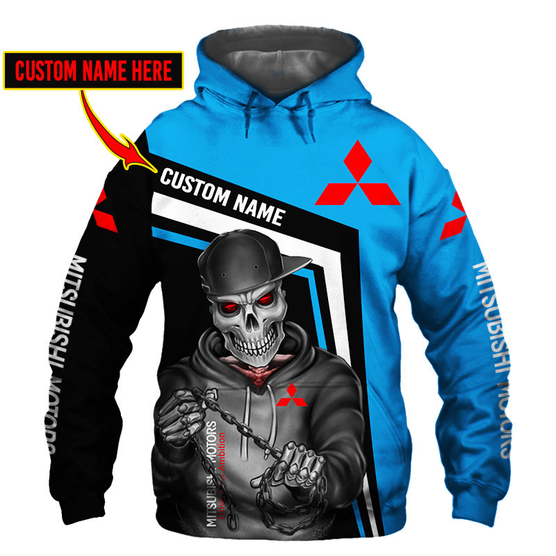 Mitsubishi Skull Tshirt, sweatshirt, Polo, Hawaiian, Hoodie 3D Apparel Full Printing Custom Name 