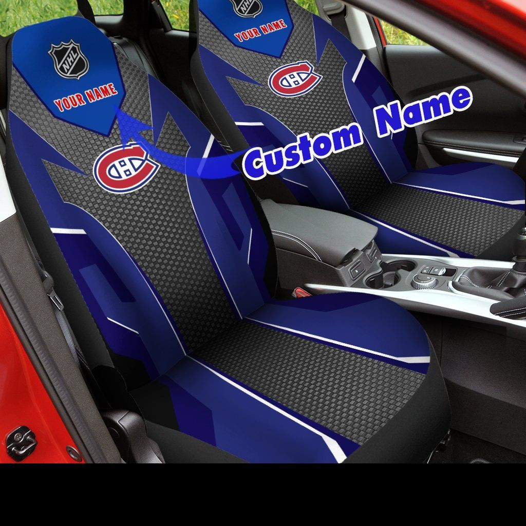 Montreal Canadiens Custom Name Car Seat Covers (SET OF 2) -Ver all
