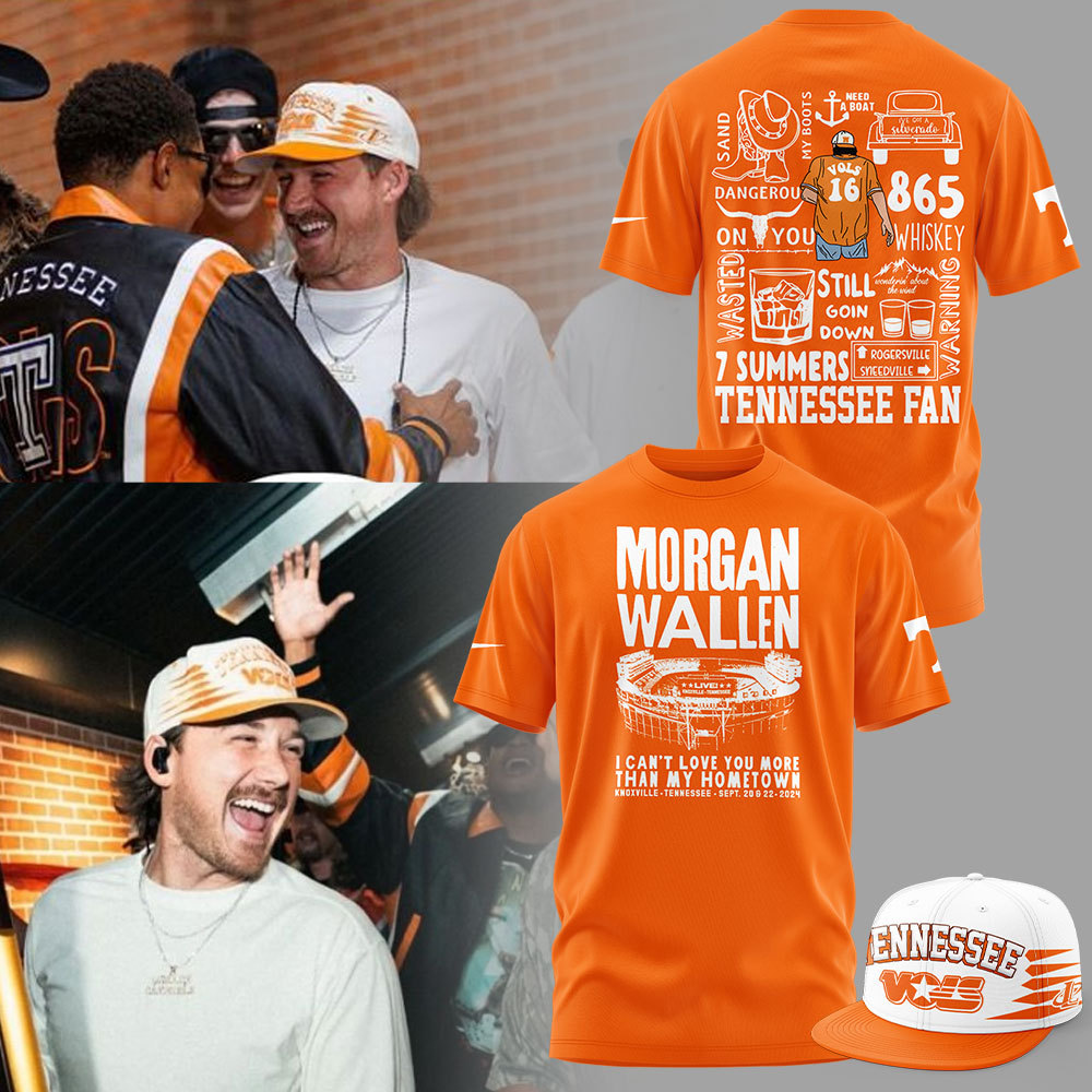 Morgan Wallen Live Knoxville Tennessee Sept 20 &amp; 22 Orange Tshirt NT23092410ID10DS10 