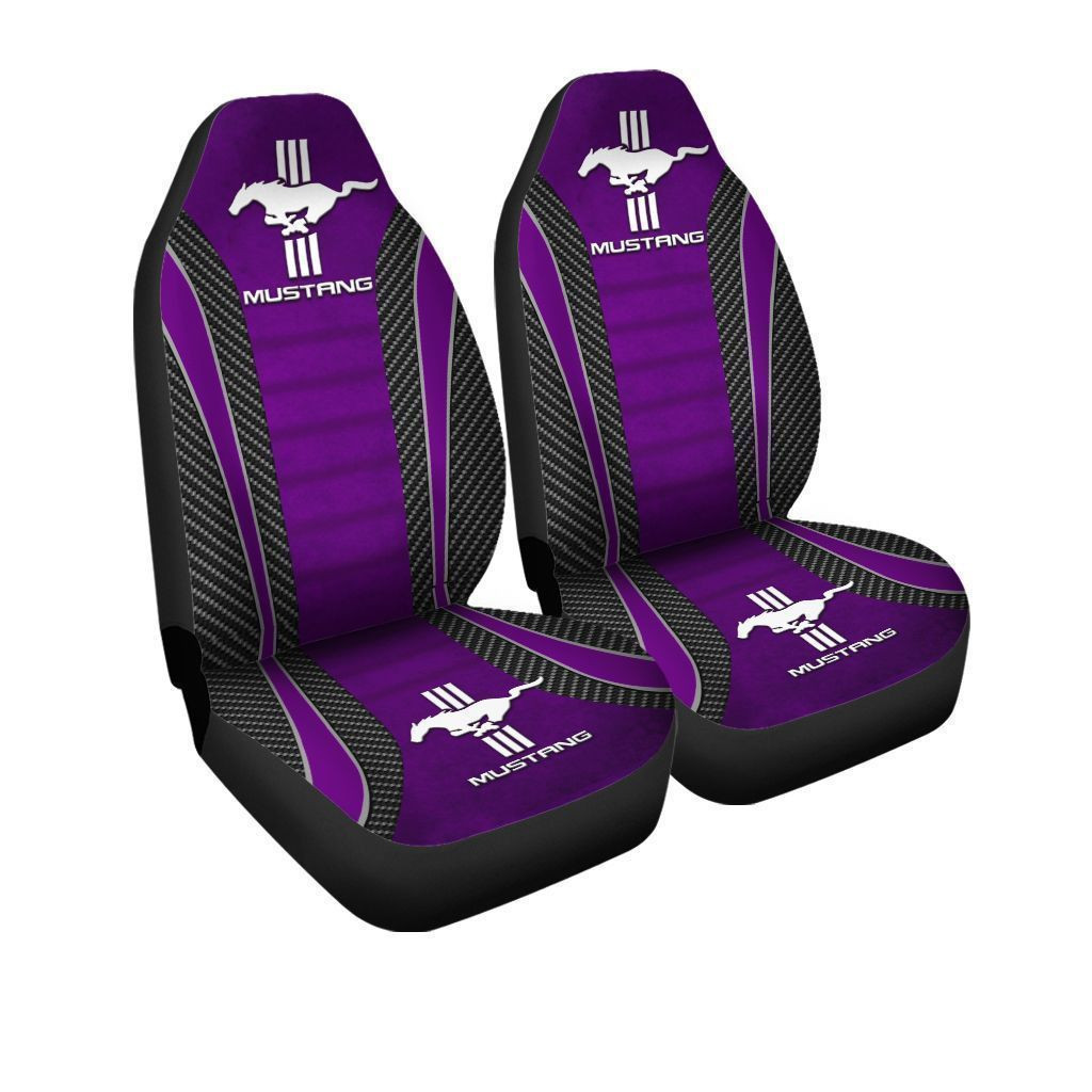 Mustang- Car Seat Cover (Set of 2) Ver1 (Purple)