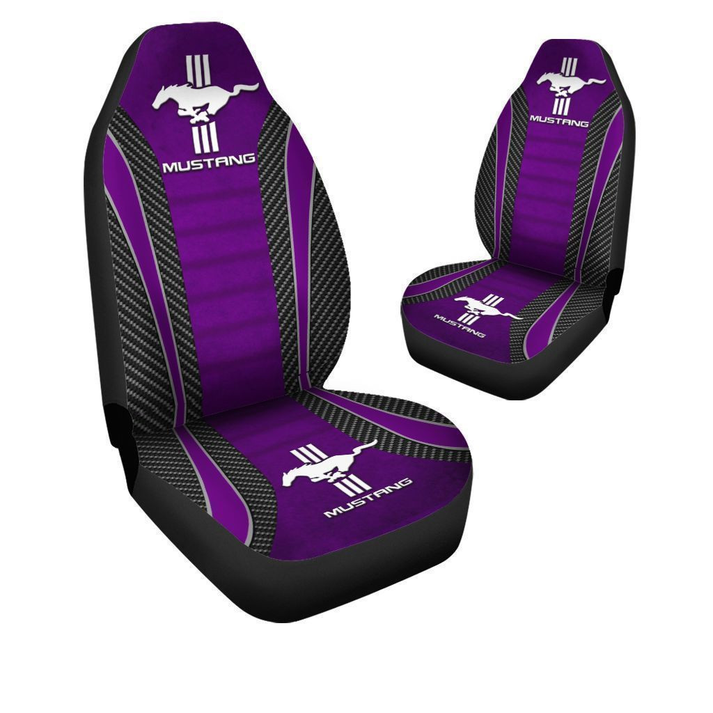 Mustang- Car Seat Cover (Set of 2) Ver1 (Purple)
