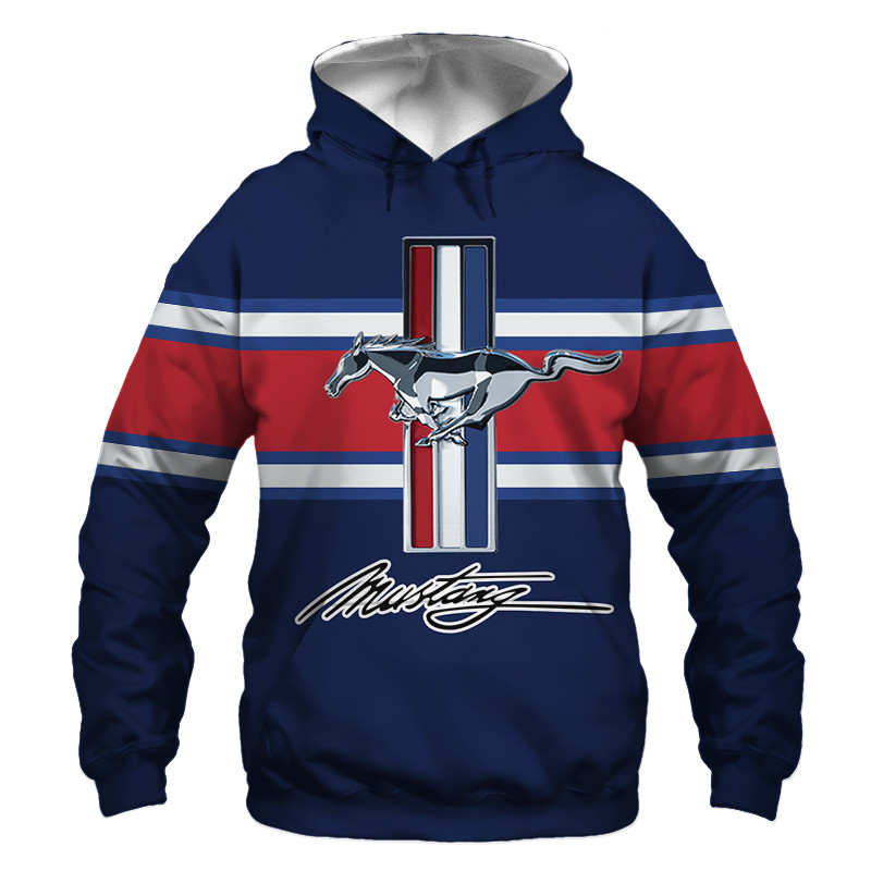Mustang t-shirt hoodie apparel 3D full printing 