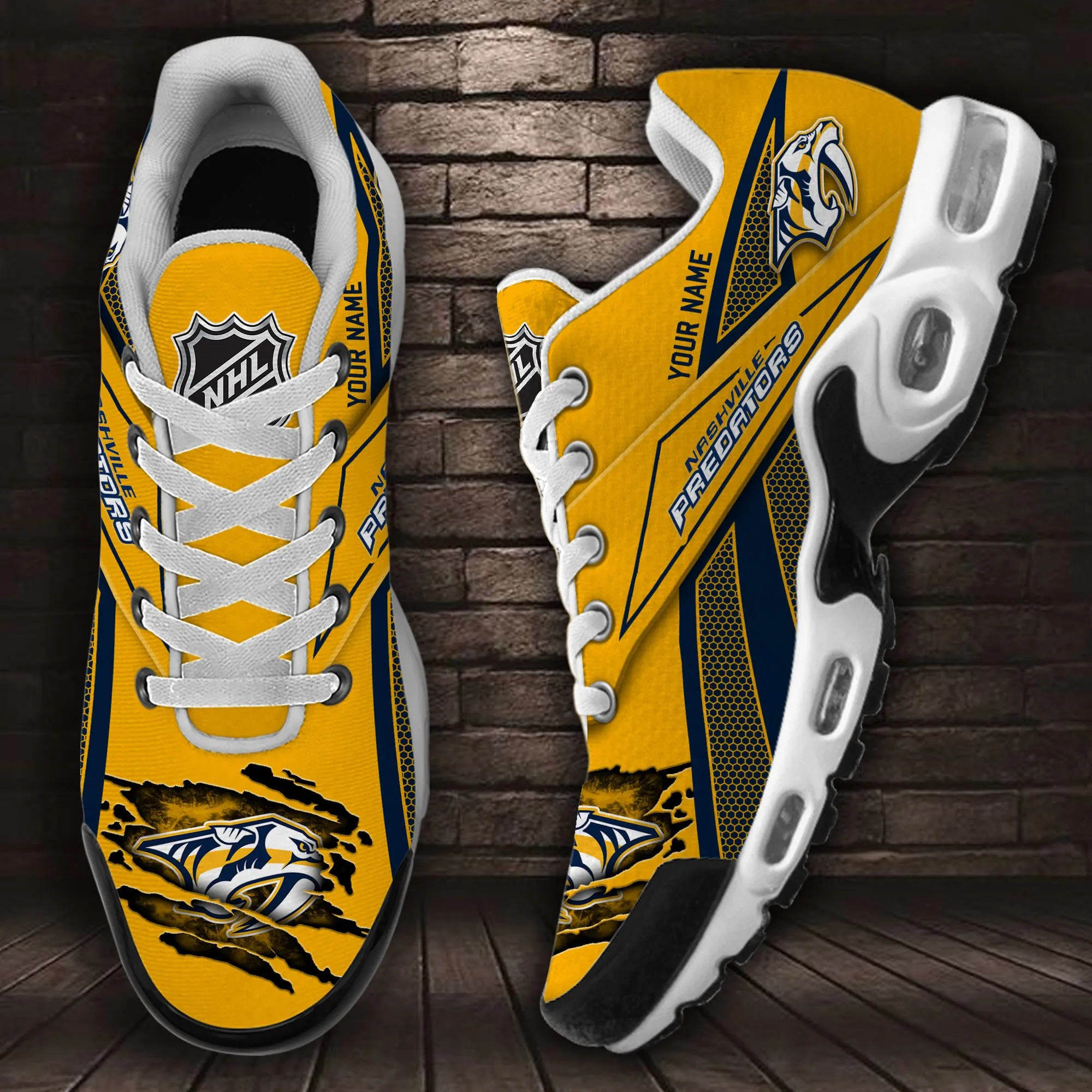 Nashville Predators Sport Team TN Air Max Shoes Air Cushion Sneakers 361GJ-1491