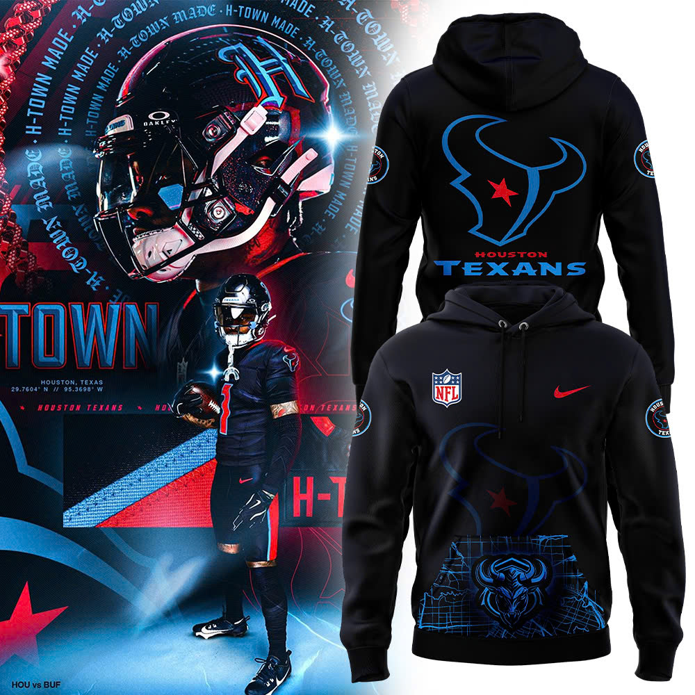 Navy Houston Texans Pullover Hoodie 